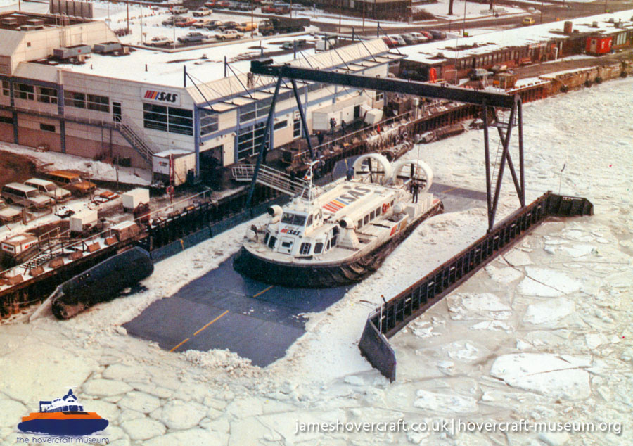 AP1-88 hovercraft with the Scandinavian company SAS -  (credit: The <a href='http://www.hovercraft-museum.org/' target='_blank'>Hovercraft Museum Trust</a>).